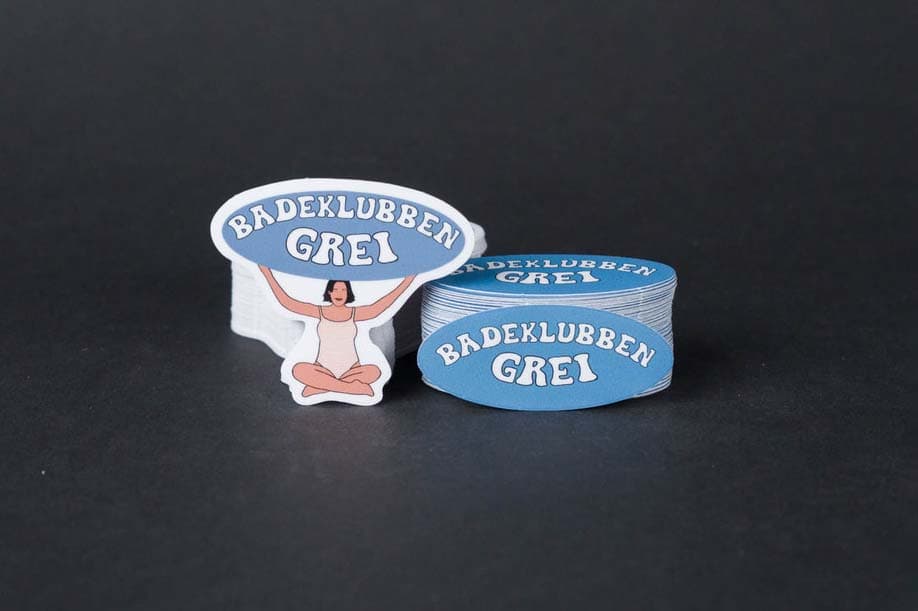 Klistremerke for Badeklubben Grei