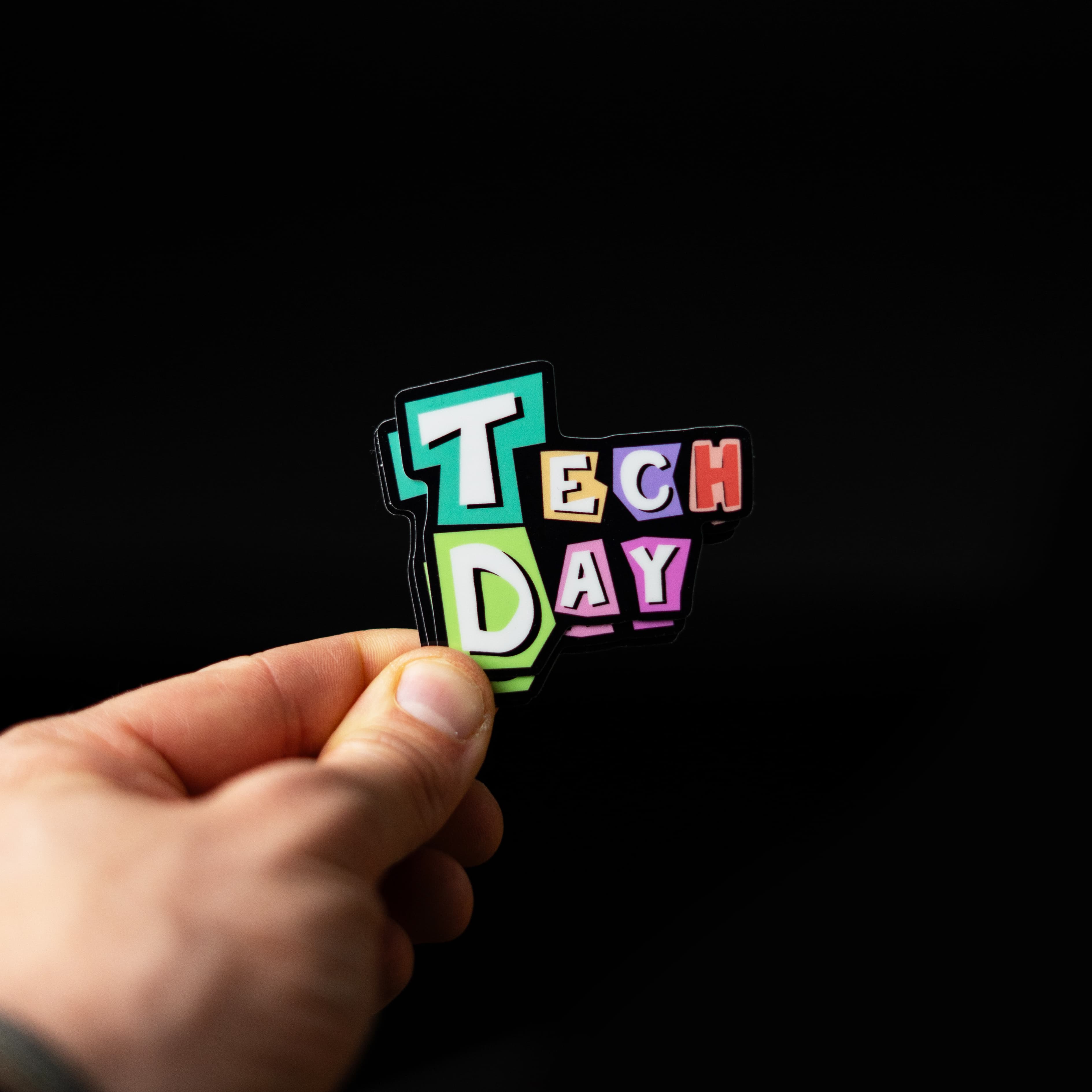 Klistremerker for Techday